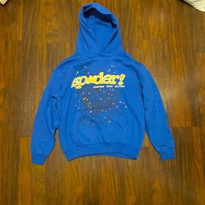 Blue/yellow medium spider hoodie